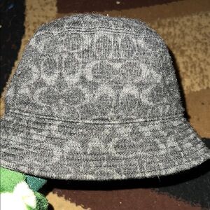 Gray Patterned Bucket Hat